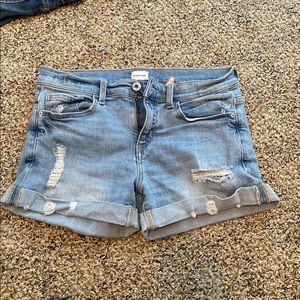 Light Wash Sneak Peek Denim Shorts